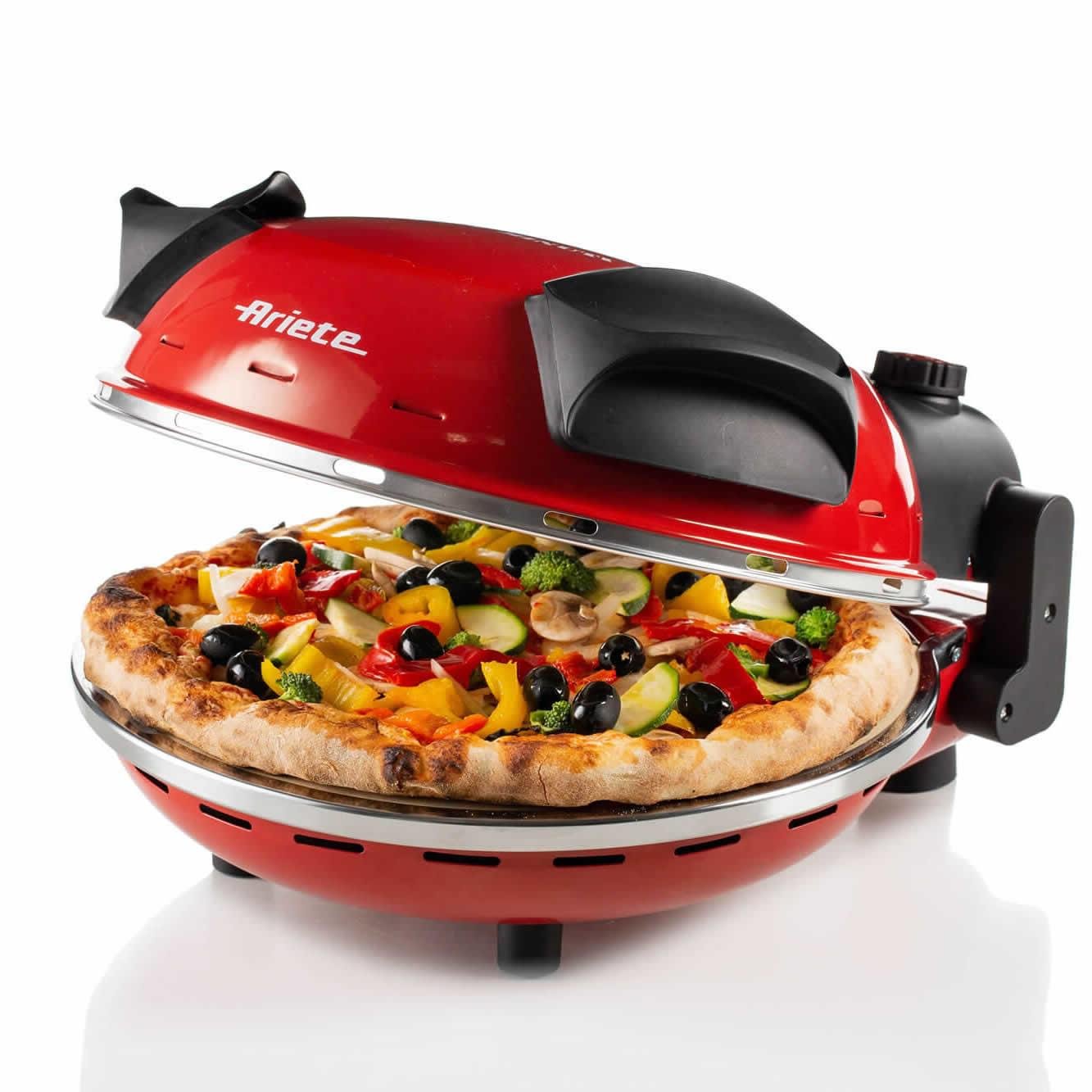 Ariete 909 Fornetto Pizza Elettrico 1200W 400 Gradi Timer 30 Minuti Rosso